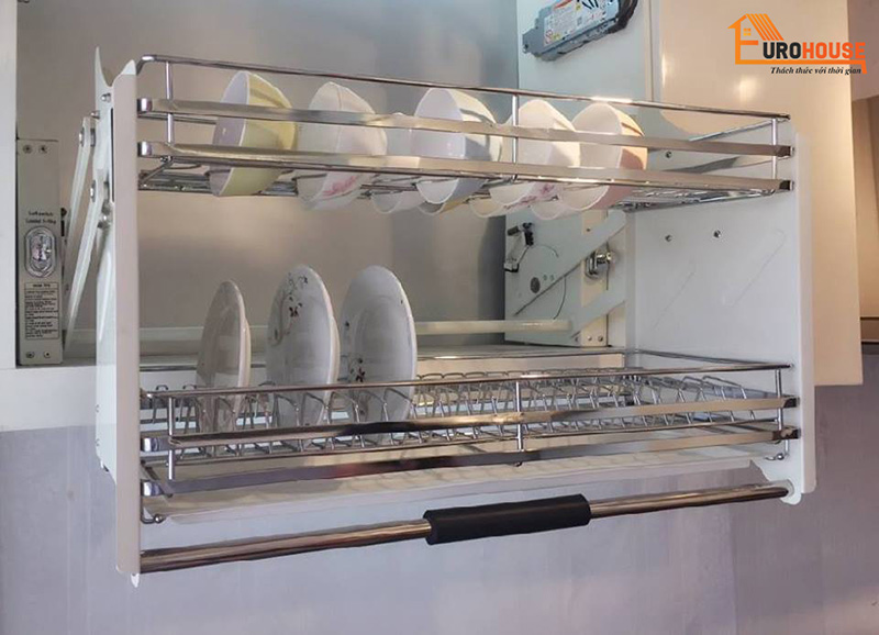 4 Mẫu giá để bát đĩa inox 304 trong tủ bếp nâng tầm nhà bếp hiện đại