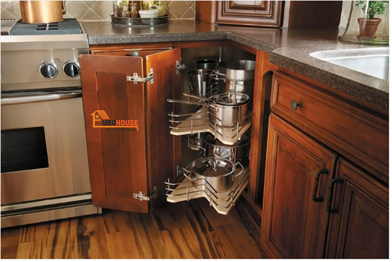 Tư vấn: Cách bố trí phụ kiện tủ bếp chuẩn từng cm giúp nhà bếp đẹp sang